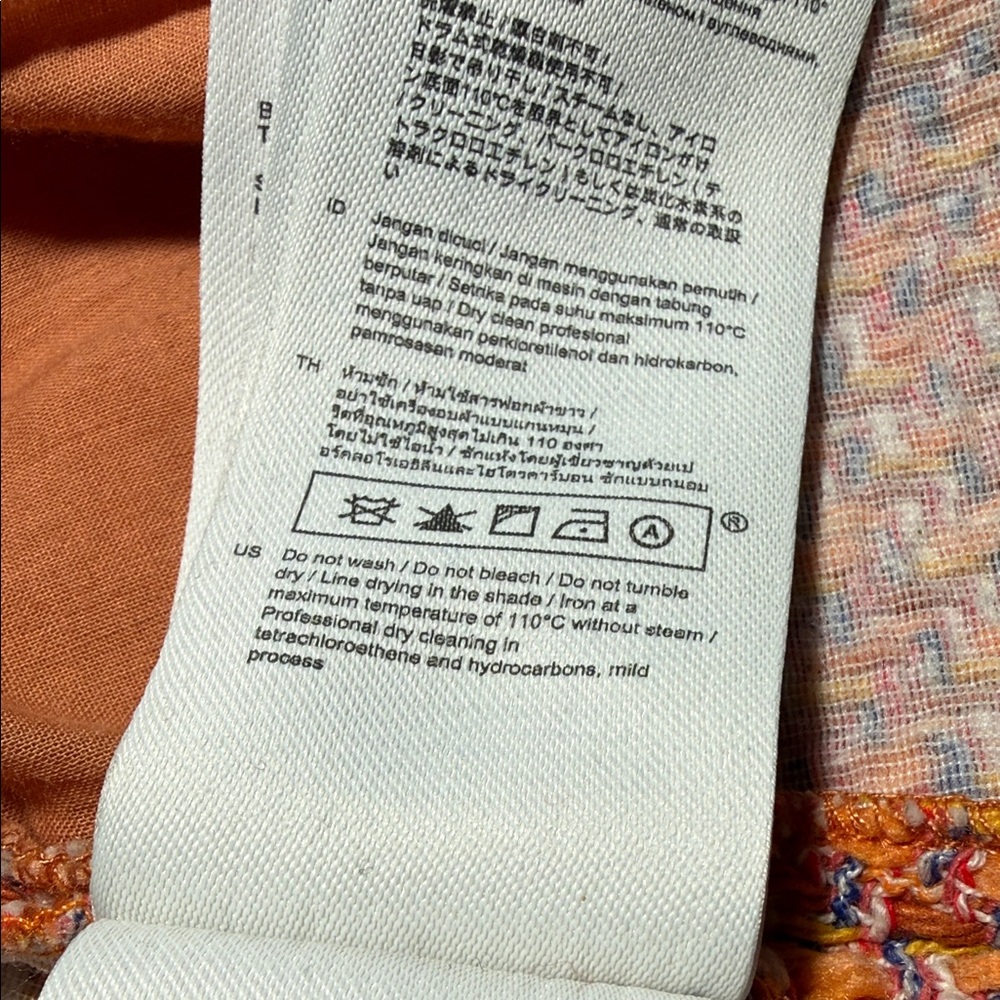 Maje Peach Tweed Mini Dress with White Trim - Picture 13 of 13